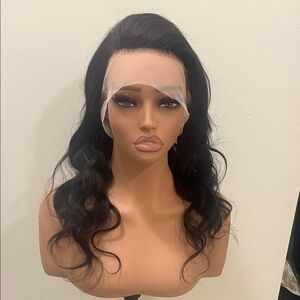 Elegant Black Wavy Lace Front Wig